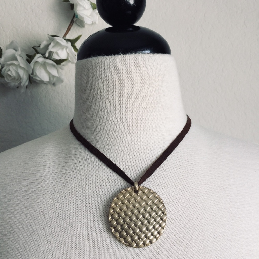 Liz & Co. Gold Medallion Necklace